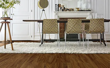 Vinyl flooring in dining room